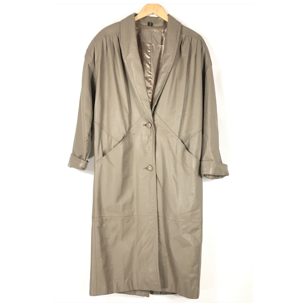 Vintage Leather Trench Coat Jacqueline Ferrar